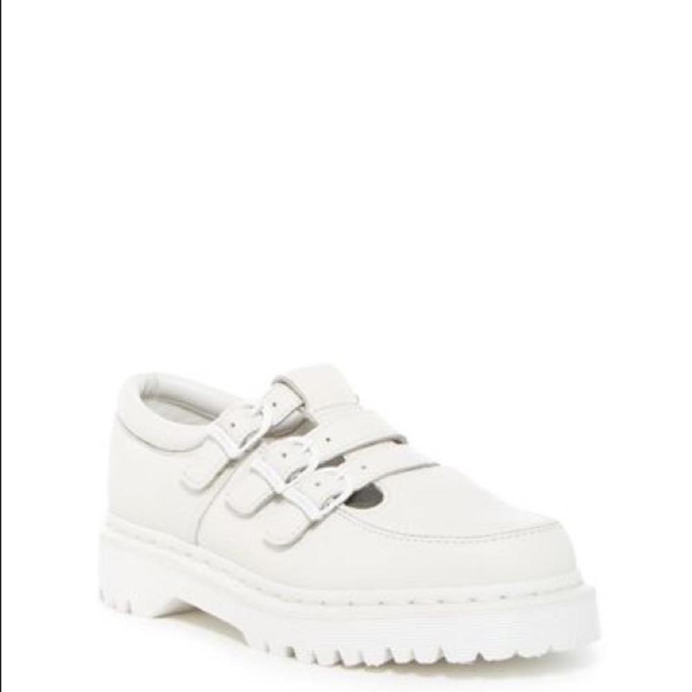 Dr Martens Freya Aunt Sally Platform Mary Janes (White)